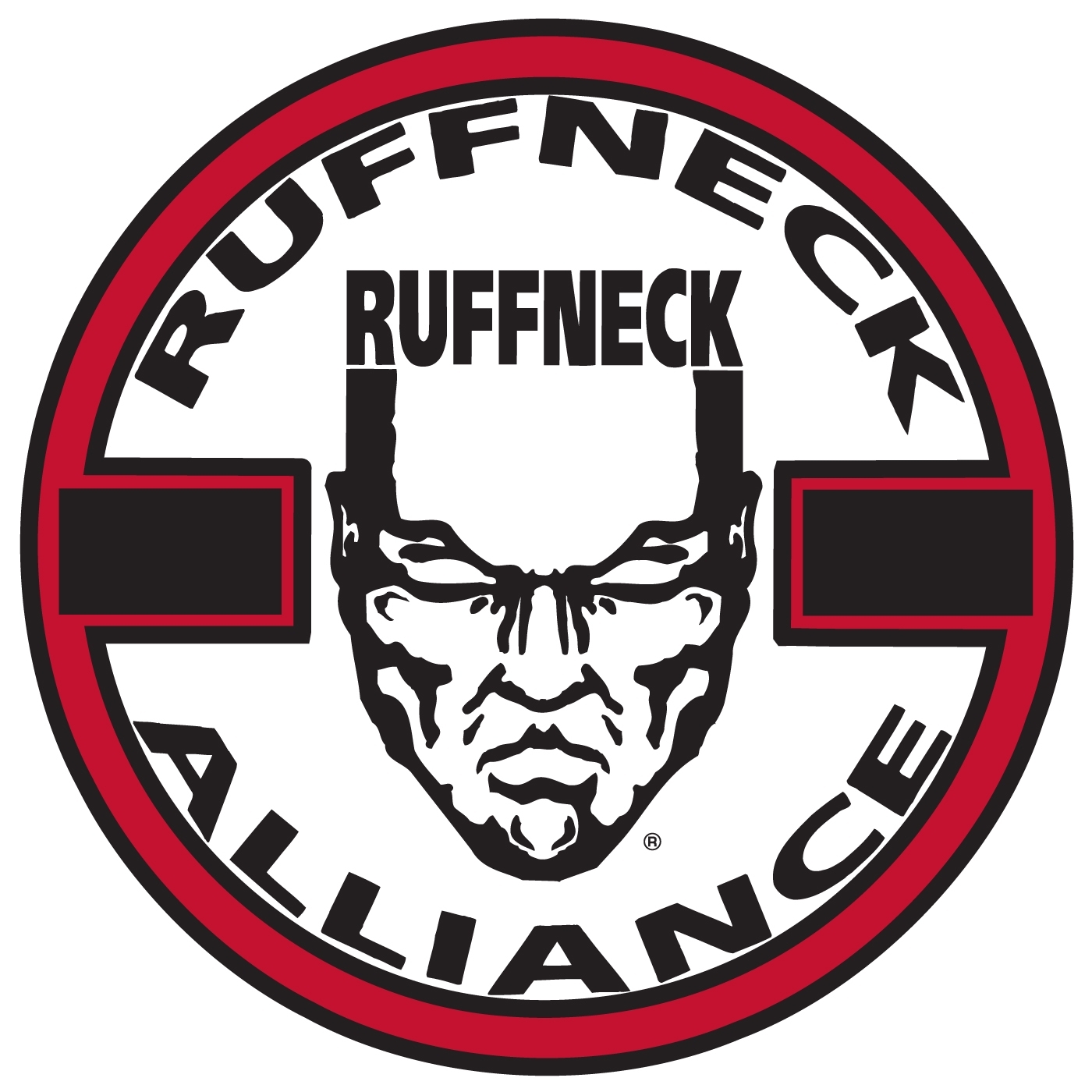 Transparant Ruffneck Alliance sticker medium 10x10cm (RUFFALLSTIC=TR ...