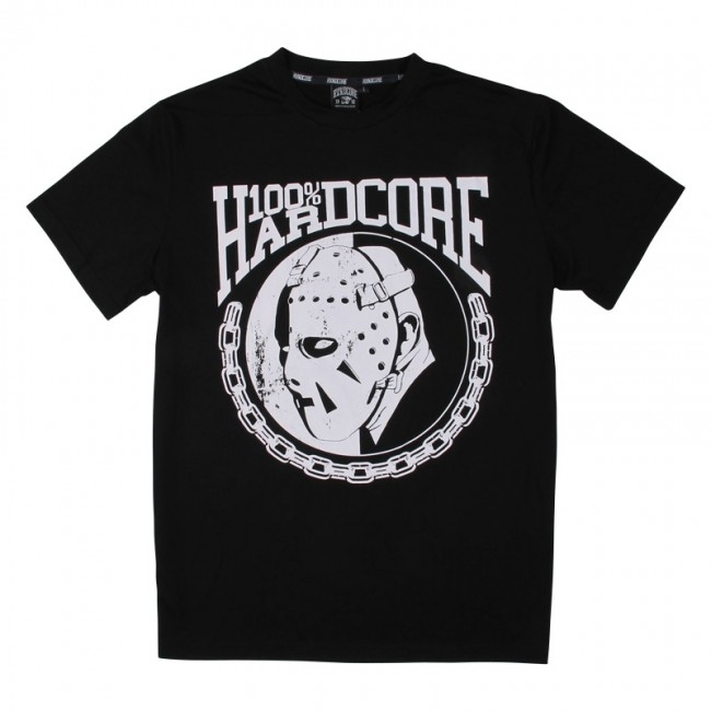 100% Hardcore T-Shirt Hockey Mask B/W (305182050) Shortsleeve - Rigeshop