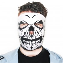 Biker Mask Full Face White Skull