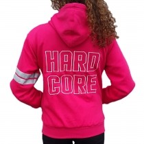 Hardcore Hooded Pink zipper