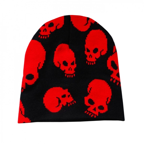 Beanie hat Red Skulls (BEANIEREDSKULL) Cap
