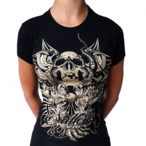 Sullen chaos t-shirt femme noir