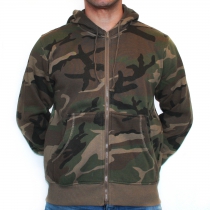 Army Hooded Zipper Vest Sweater