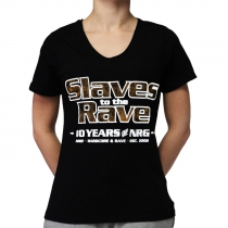 Slaves to the rave 17-11 lady V-neck