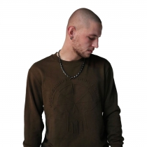 RTC army green sweater - 3D embossed