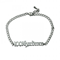 100% Hardcore Bracelet Logo Silver