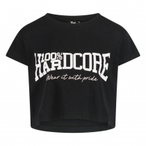 100% Hardcore Croptop ''Essential'' Black/White