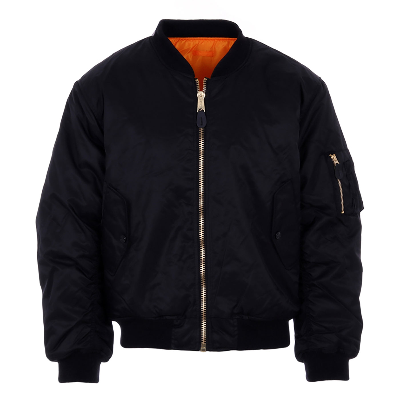 MA-1 Bomber Jacket Black (ARMYBOMBL) Jacket - Rigeshop