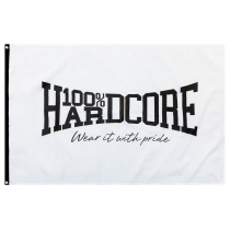 100% Hardcore Banner Wear It White