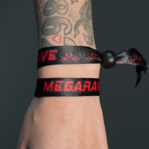 Megarave wrist band red 2024