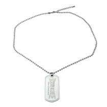 100% Hardcore Dogtag Necklace Silver
