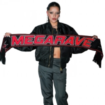 Megarave Scarf Black and Red