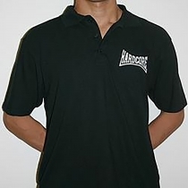 Black Hardcore Polo stitched