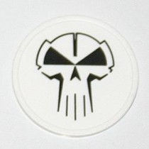 RTC plastic coin white with black logo