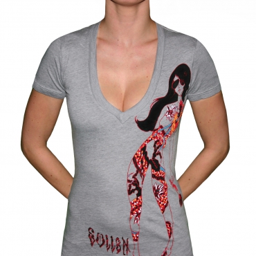 Grey Sullen Flying Lotus girl shortsleeve