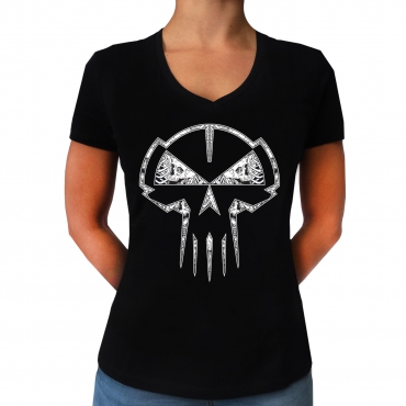 RTC 'Skulls' Lady V-Neck T-shirt