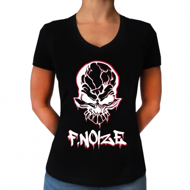 F.Noize Lady V-Neck T-shirt 'Graffitti'