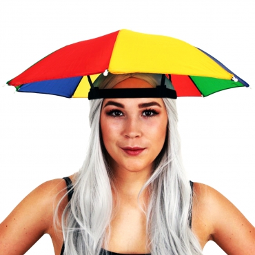 Umbrella hat.