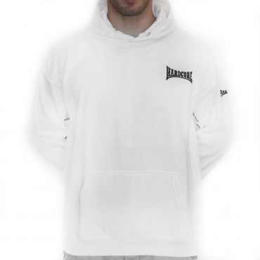 Hardcore Hooded stitched - white