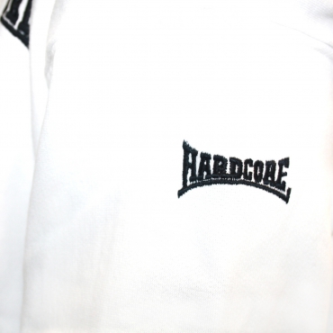 Hardcore Hooded stitched - white