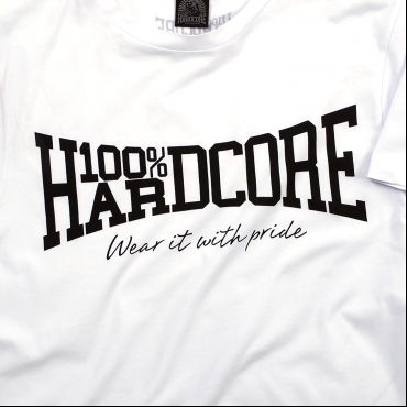 100% Hardcore T-Shirt The Brand White