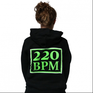 Black Rotterdam 220 BPM hooded sweater