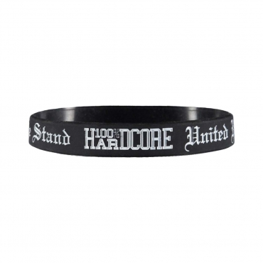 100% Hardcore Silicone Wristband Black/White