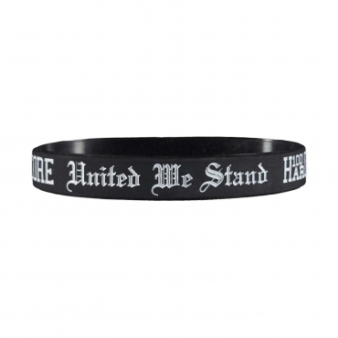 100% Hardcore Silicone Wristband Black/White
