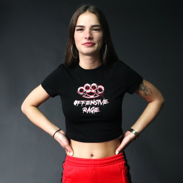 Offensive Rage lady crop top