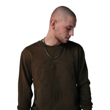 RTC army green sweater - 3D embossed