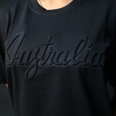 Australian T-Shirt 3D Logo Navy Blue