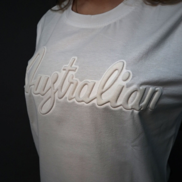 Australian T-Shirt 3D Logo White