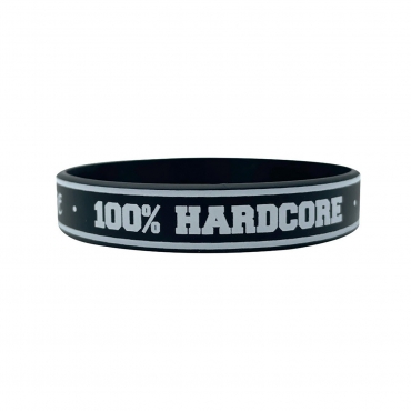 100% Hardcore Silicone Bracelet – Black