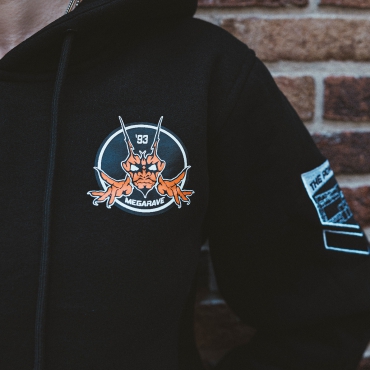 Megarave Hoodie 2025, Orange logo