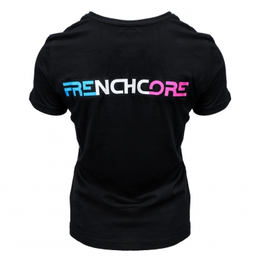 Frenchcore Lady V neck pink logo