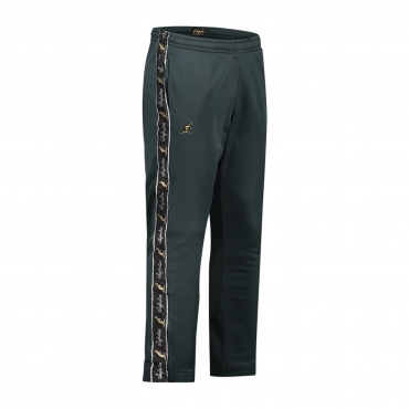 Australian Slim Fit Pants Acetate With Black Trim - Woods Green