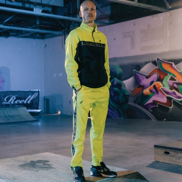 Australian Duo Jacket With Black Trim - Black/ Sulphure Spring