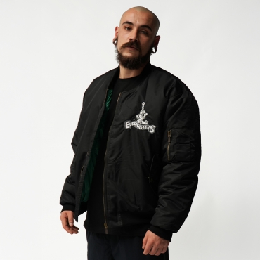 Black Euromasters Bomber Jacket