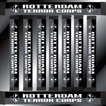 Rotterdam Terror Corps Scarf Duo Grey Black