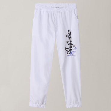 Australian Smash Pants – White Black Purple Logo