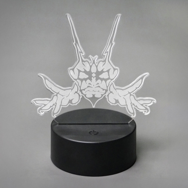 Megarave black LED Nightlight 18x14 cm