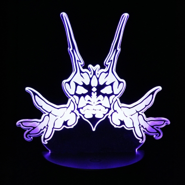 Megarave black LED Nightlight 18x14 cm