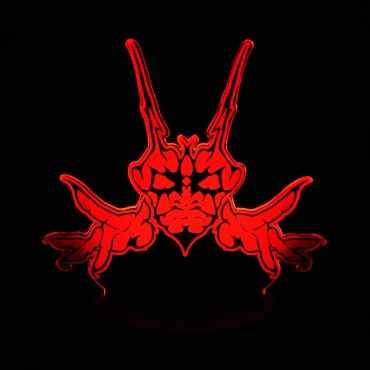 Megarave black LED Nightlight 18x14 cm