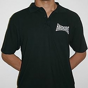 Black Hardcore Polo stitched