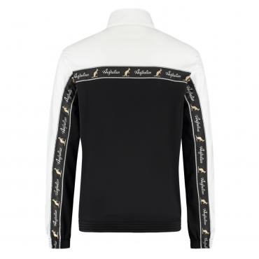 AUSTRALIAN DUO JACKET WITH BLACK TRIM - BLACK/WHITE