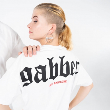 100% HC T-shirt GABBER Big White