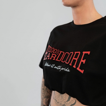 100% Hardcore T-Shirt Essential Embossed Red