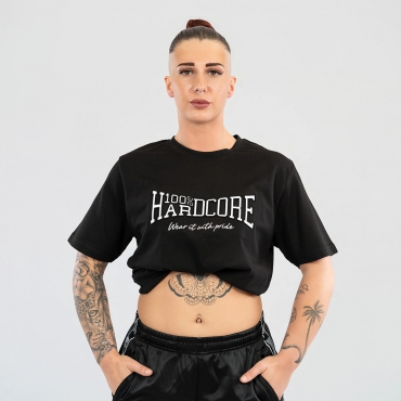 100% Hardcore T-Shirt Essential Embossed Black