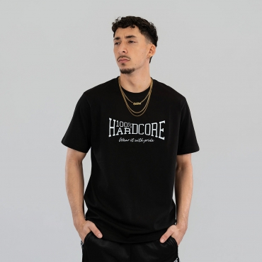 100% Hardcore T-Shirt Essential Embossed Black