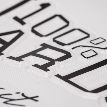 100% Hardcore Embossed T-shirt White